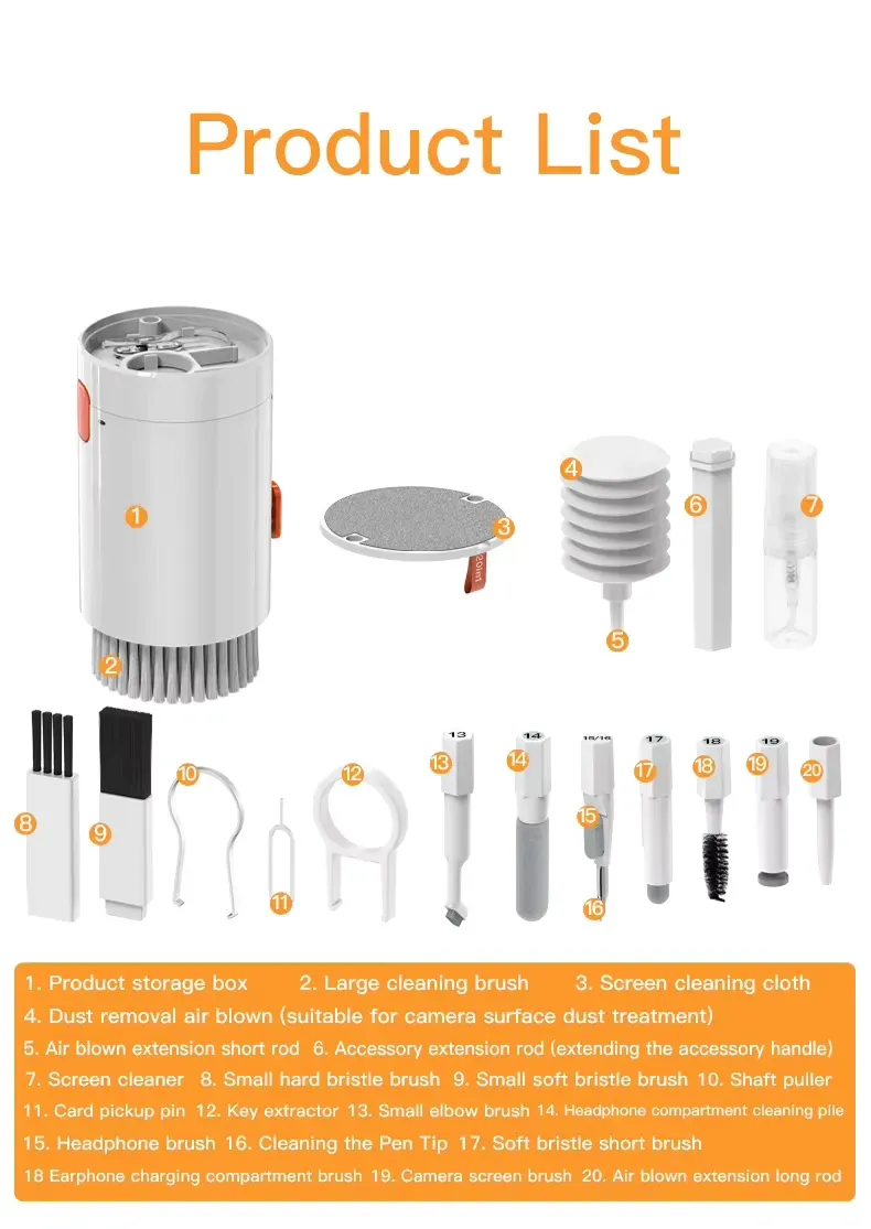 20in1 Digital Cleaning Kit Phone Camera Laptop Keyboard Cleaning Brush thumbnail 10