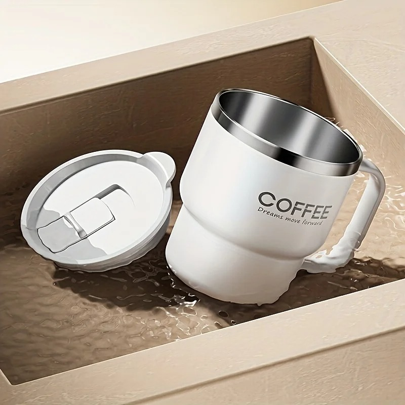 304 Stainless Steel 400ml Insulated Coffee Mug – Double Wall Leakproof Travel Cup thumbnail 2