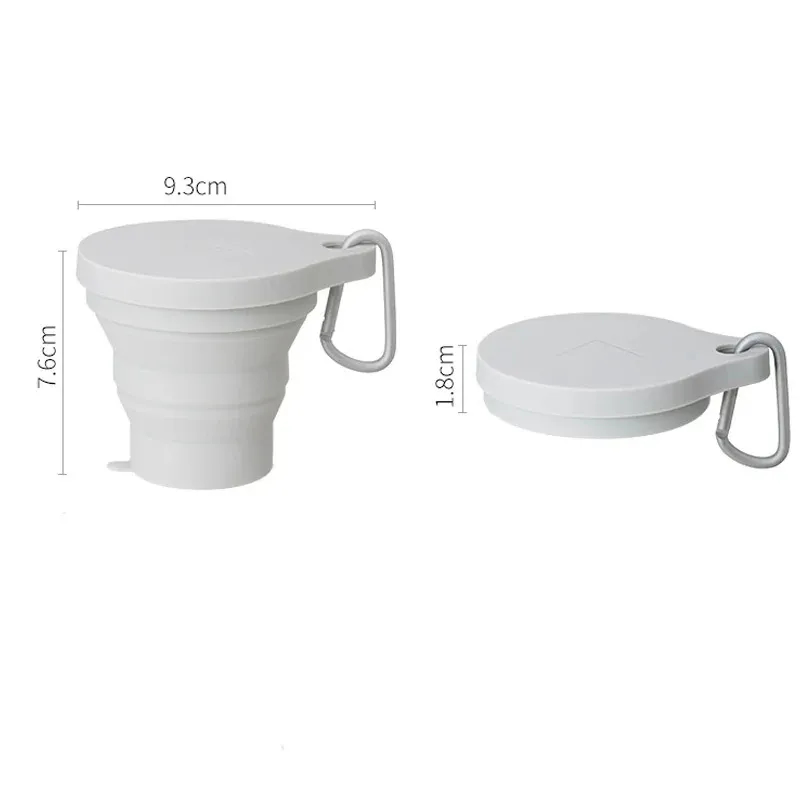 150ML Folding Cup Mini Retractable Cup Silicone Portable Teacup Outdoor Travel Coffee thumbnail 2