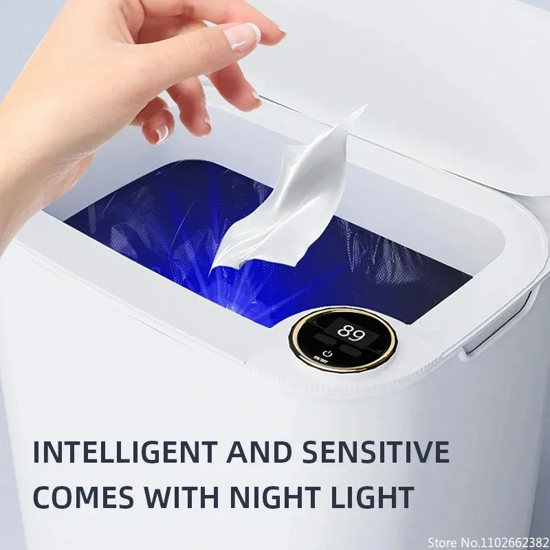 18L Type-C Rechargeable Smart Sensor Trash Can With Display Automatic Induction thumbnail 5