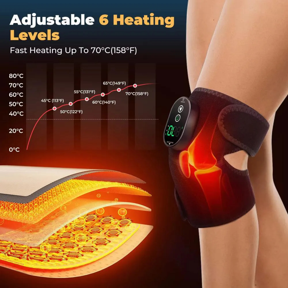 3In1 Electric Massage Pad for Joints Elbow Shoulder Knee Heating & Vibration thumbnail 6