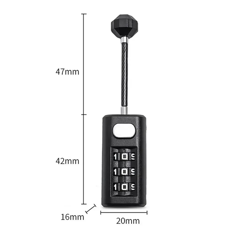 3 Digit Password Lock Mini Luggage Padlock Resettable Coded Lock thumbnail 7