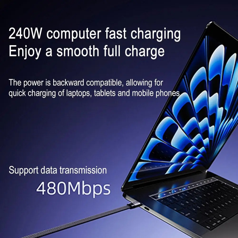 240W USB-C Fast Charger Cable with Foldable Phone Stand (Gamer Essential 2026) thumbnail 4