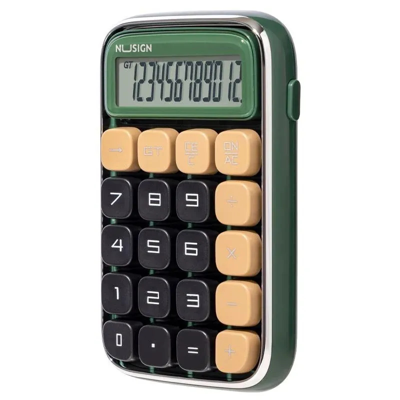 12 Bit Mechanical Key Calculator Student Business Financial Office Accountor Dedicated Calculator