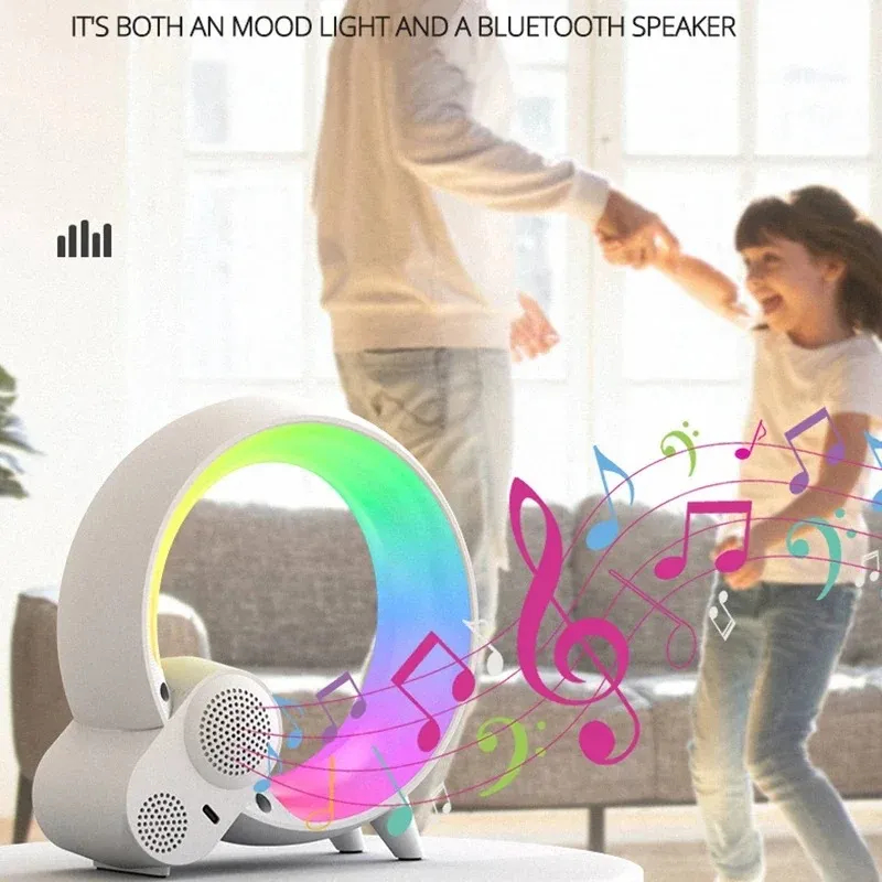 3 in 1 Wireless Bluetooth Q Colorful Night Light Speaker Surround Smart Home Lamp Alarm Clock thumbnail 4