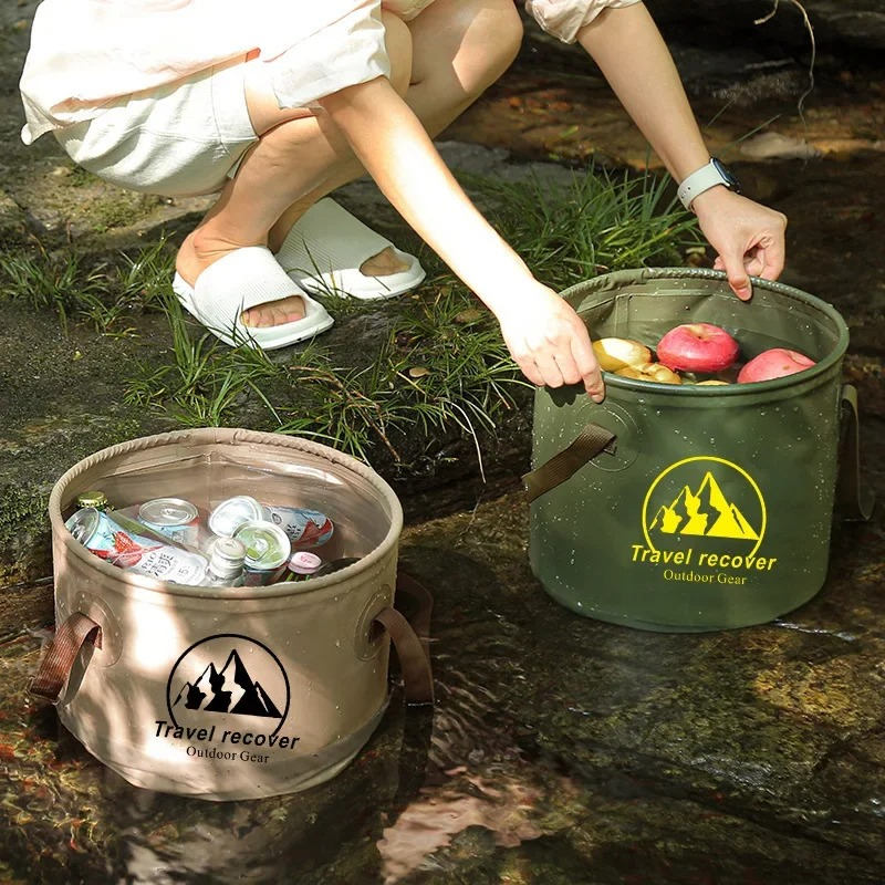 20L Car Folding Bucket Waterproof Foldable Sink Portable Travel Foldable Basin Camping Hiking Fishing Storage Bucket thumbnail 2