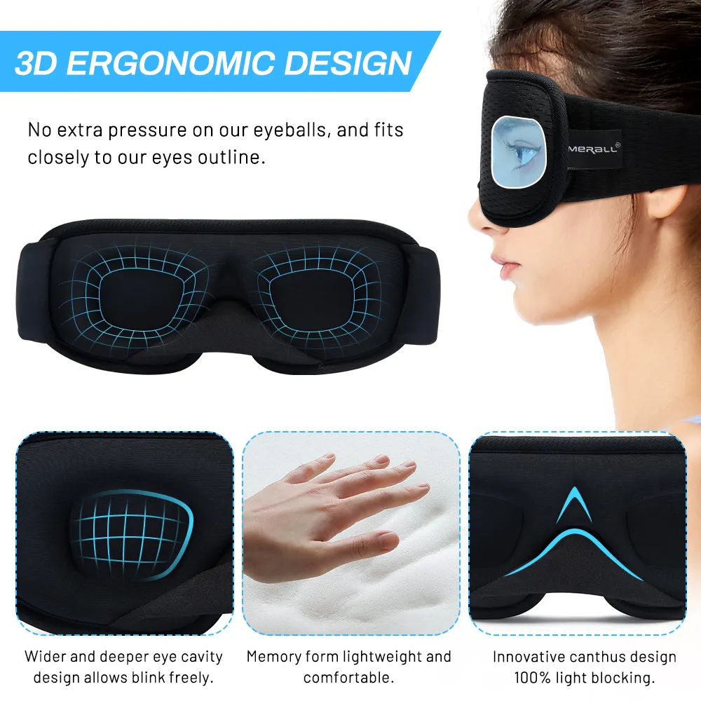 3D Sleeping Eye Mask Eyeshade Night Breathable Slaapmasker thumbnail 5