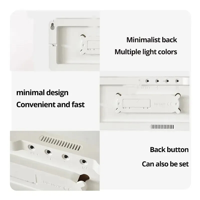 13 Inches Large LED Digital Wall Clock Wall Mounted Remote Control Temperature Date Week Display Timer Dual Alarm Clock thumbnail 4