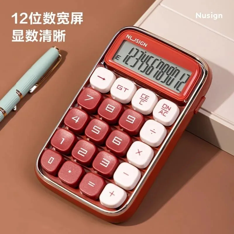 12 Bit Mechanical Key Calculator Student Business Financial Office Accountor Dedicated Calculator thumbnail 3