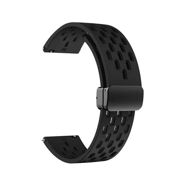 22mm Dotted Silicone Strap with Folding Magnetic D-Buckle Lock thumbnail 6