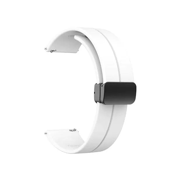 22mm Silicone Strap with Folding Magnetic D-Buckle Lock thumbnail 4