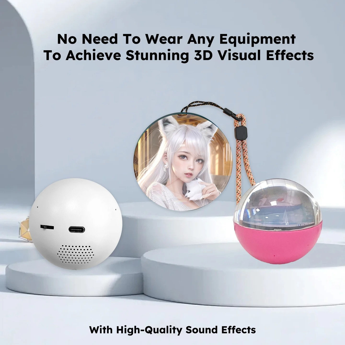 3D Crystal Ball Digital Video Photo Album DIY Video Glass Ball Crystal Ball Digital Video Display Gift with Electronic Screen thumbnail 10