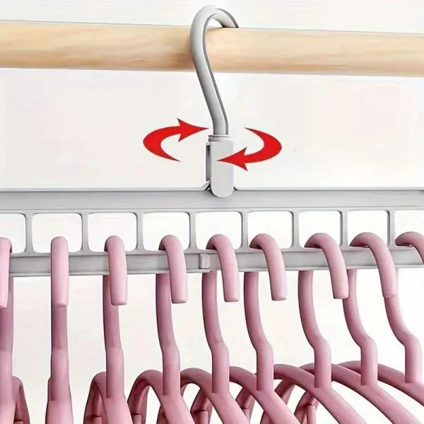 3PCS Foldable Clothes Hanger Set | Space-Saving Rotating Wardrobe Organizer thumbnail 3