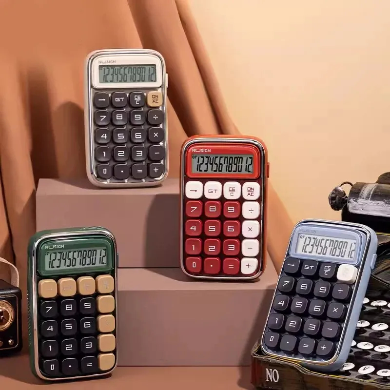 12 Bit Mechanical Key Calculator Student Business Financial Office Accountor Dedicated Calculator thumbnail 2