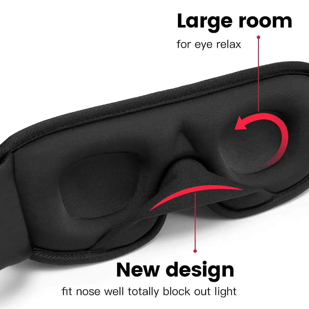 3D Sleeping Eye Mask Eyeshade Night Breathable Slaapmasker thumbnail 3