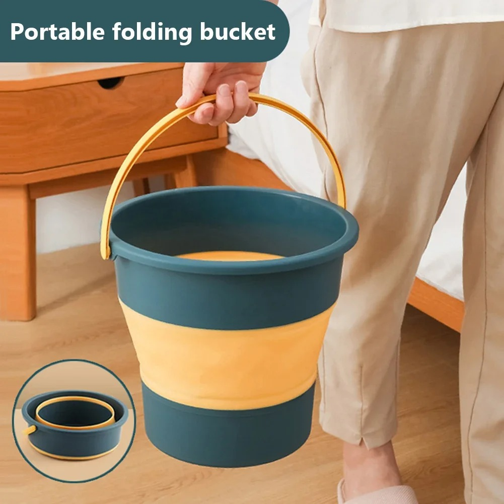 17L Portable Folding Bucket Multifunctional Thickened Silicone Bucket for Car Washing and Fishing Camping Folding Bucket thumbnail 2