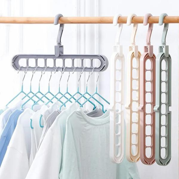3PCS Foldable Clothes Hanger Set | Space-Saving Rotating Wardrobe Organizer
