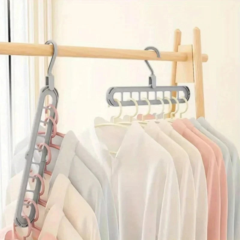 3PCS Foldable Clothes Hanger Set | Space-Saving Rotating Wardrobe Organizer thumbnail 5