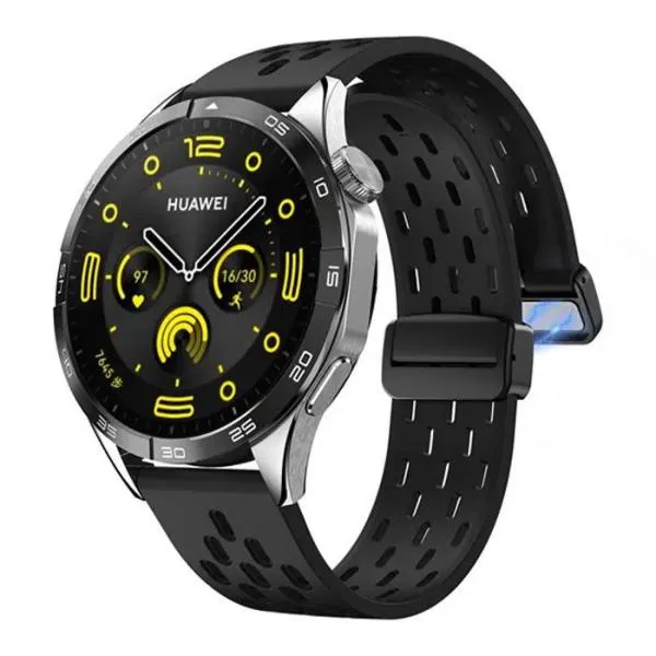 22mm Dotted Silicone Strap with Folding Magnetic D-Buckle Lock thumbnail 9