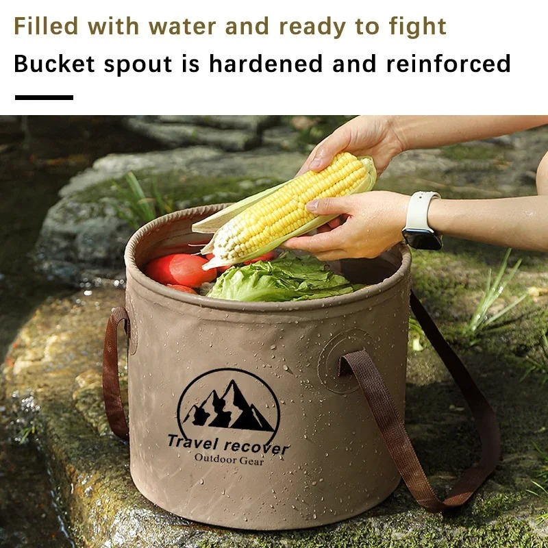 20L Car Folding Bucket Waterproof Foldable Sink Portable Travel Foldable Basin Camping Hiking Fishing Storage Bucket thumbnail 3