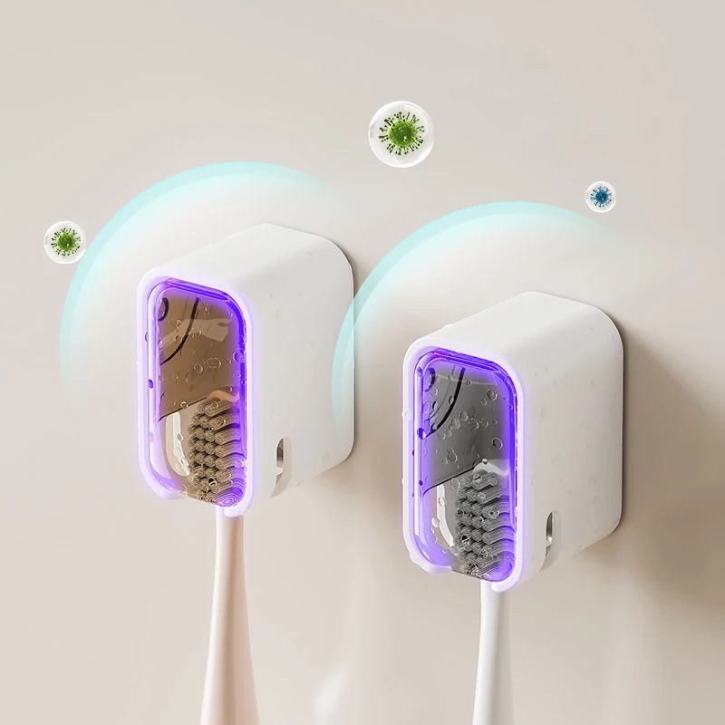 2PCS Flip-Top Wall Mounted Toothbrush Holder – Dustproof Bathroom Toothbrush Storage Box thumbnail 3