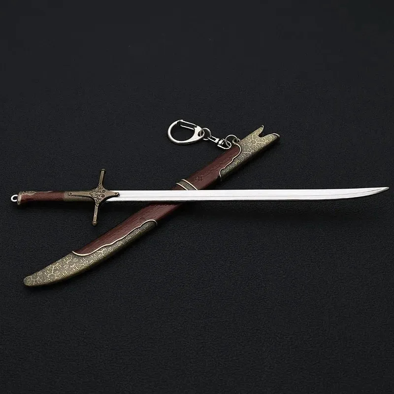 22cm Iris Sword Keychain TW3 Game Peripherals Geralt Aerondight Sword Craft Gifts Toy thumbnail 3