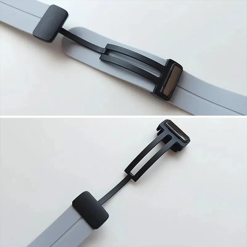 22mm Silicone Strap with Folding Magnetic D-Buckle Lock thumbnail 7