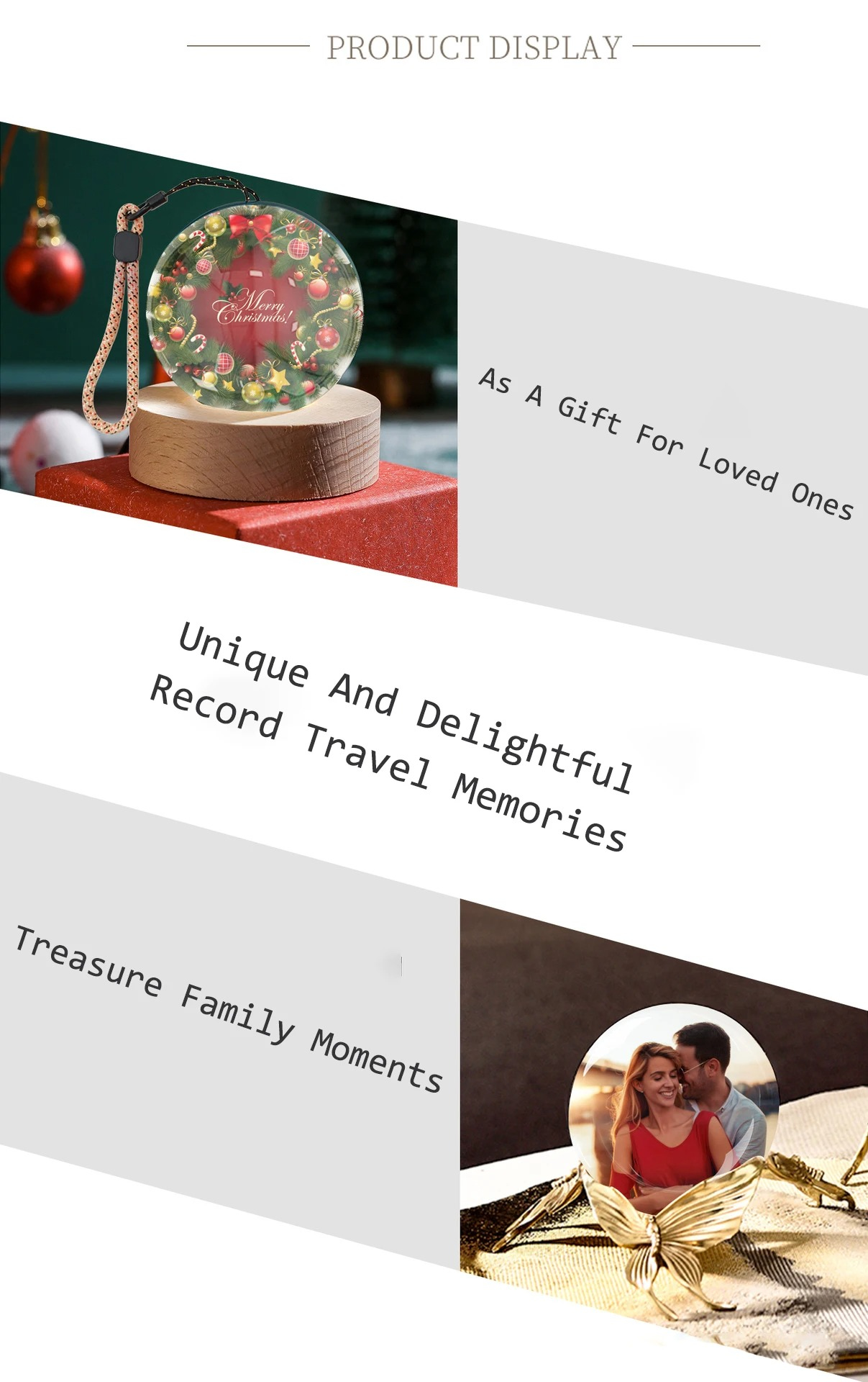 3D Crystal Ball Digital Video Photo Album DIY Video Glass Ball Crystal Ball Digital Video Display Gift with Electronic Screen thumbnail 9