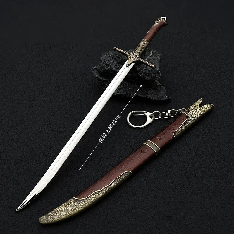 22cm Iris Sword Keychain TW3 Game Peripherals Geralt Aerondight Sword Craft Gifts Toy