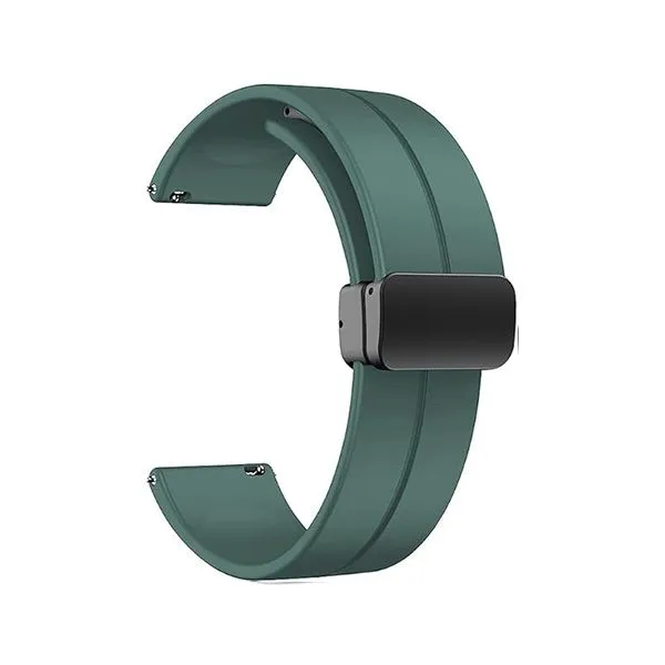 22mm Silicone Strap with Folding Magnetic D-Buckle Lock thumbnail 3