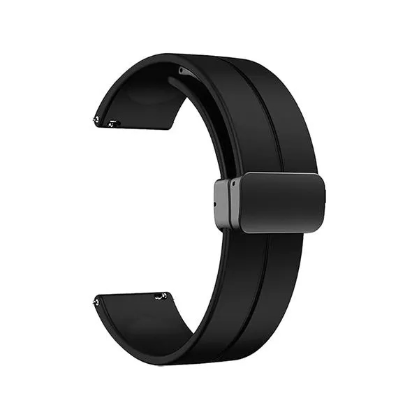22mm Silicone Strap with Folding Magnetic D-Buckle Lock thumbnail 5