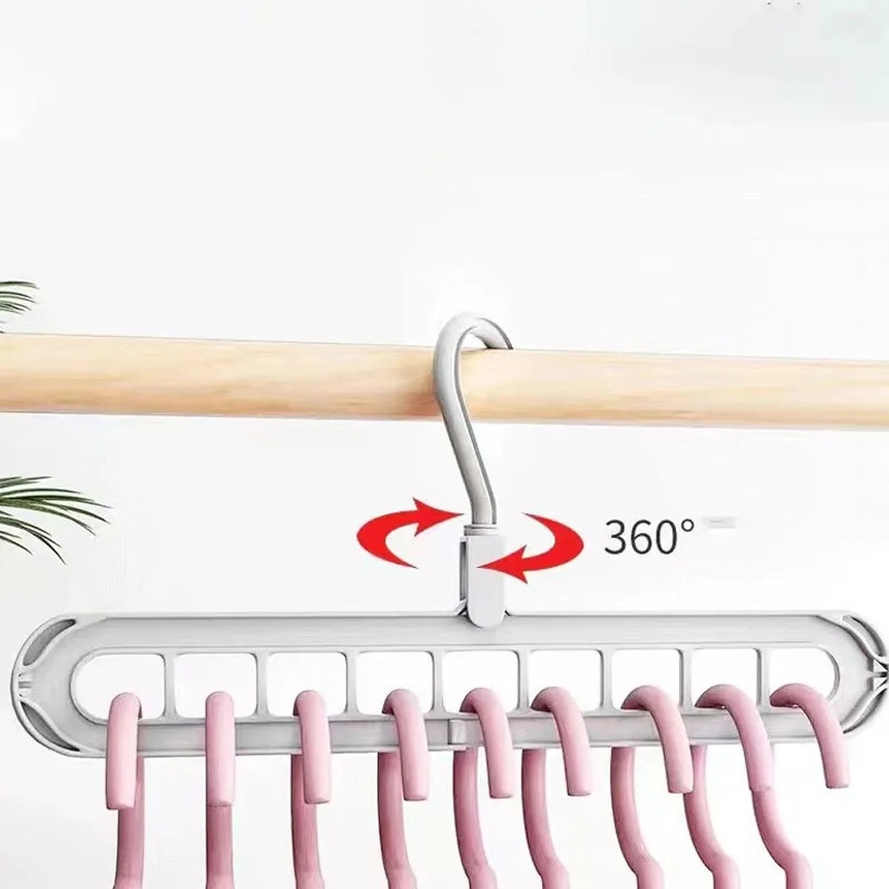 3PCS Foldable Clothes Hanger Set | Space-Saving Rotating Wardrobe Organizer thumbnail 8