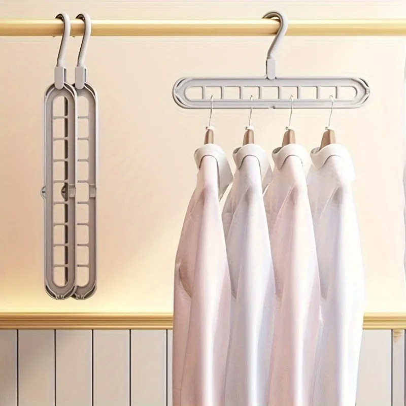 3PCS Foldable Clothes Hanger Set | Space-Saving Rotating Wardrobe Organizer thumbnail 6