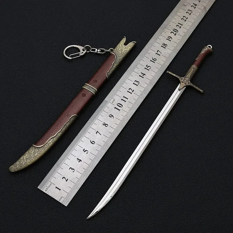 22cm Iris Sword Keychain TW3 Game Peripherals Geralt Aerondight Sword Craft Gifts Toy thumbnail 2