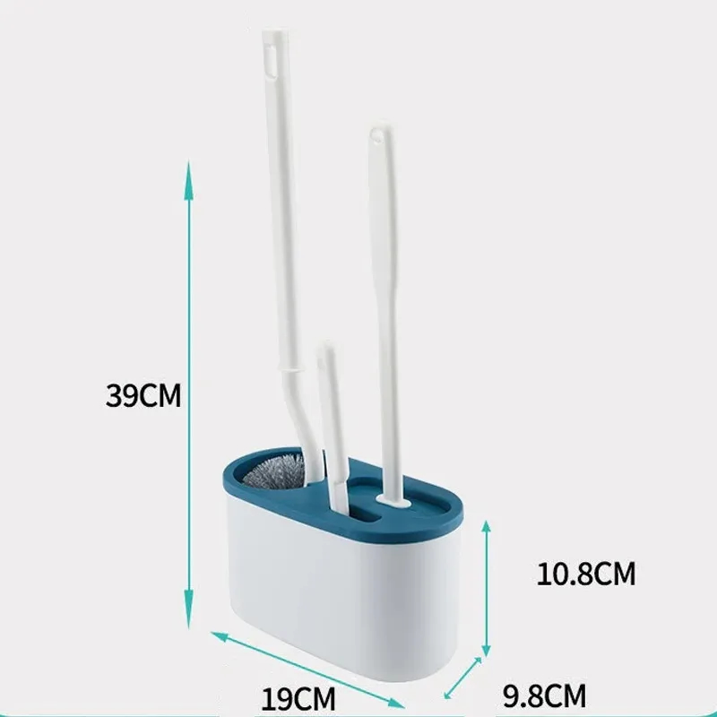 3in1 Toilet Brush Silicone Wall Mounted Multi-functional Cleaning Tools with Bracket Home Bathroom Accessories thumbnail 5