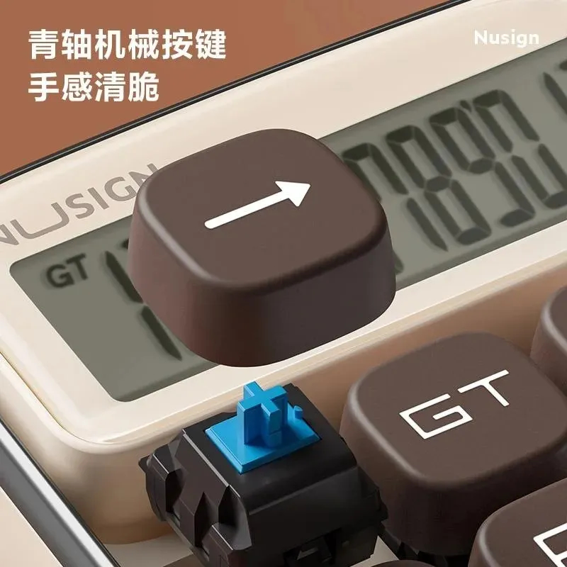 12 Bit Mechanical Key Calculator Student Business Financial Office Accountor Dedicated Calculator thumbnail 5