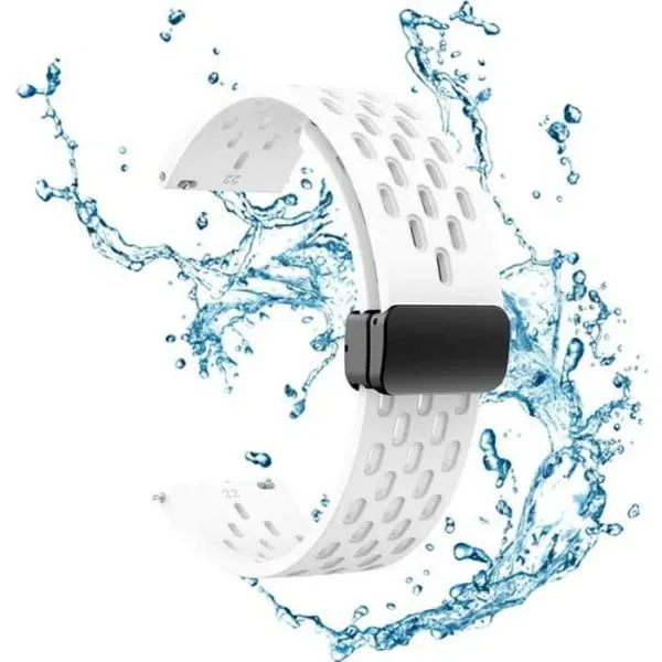 22mm Dotted Silicone Strap with Folding Magnetic D-Buckle Lock thumbnail 7