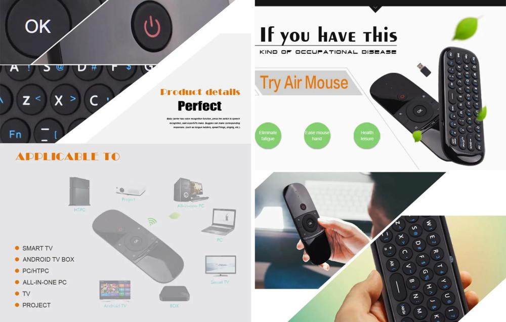 2.4G Wireless Air Mouse Keyboard IR Remote – 3D Motion Remote with Built-In Keyboard thumbnail 5
