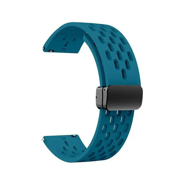 22mm Dotted Silicone Strap with Folding Magnetic D-Buckle Lock thumbnail 4