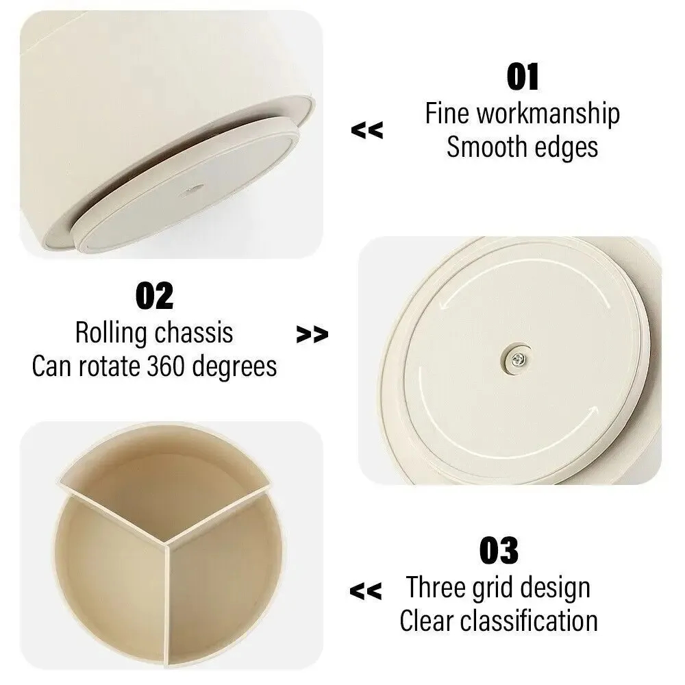 360 Rotating Large Capacity Rotating Pen Holder Desk Pencil Storage Box Organizer thumbnail 4
