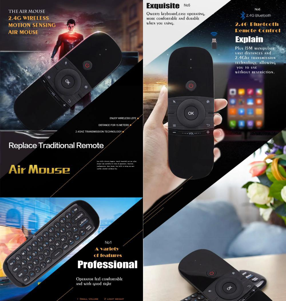 2.4G Wireless Air Mouse Keyboard IR Remote – 3D Motion Remote with Built-In Keyboard thumbnail 4