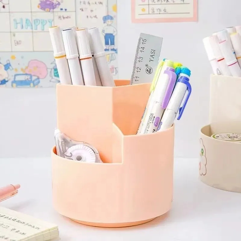 360 Rotating Large Capacity Rotating Pen Holder Desk Pencil Storage Box Organizer thumbnail 6
