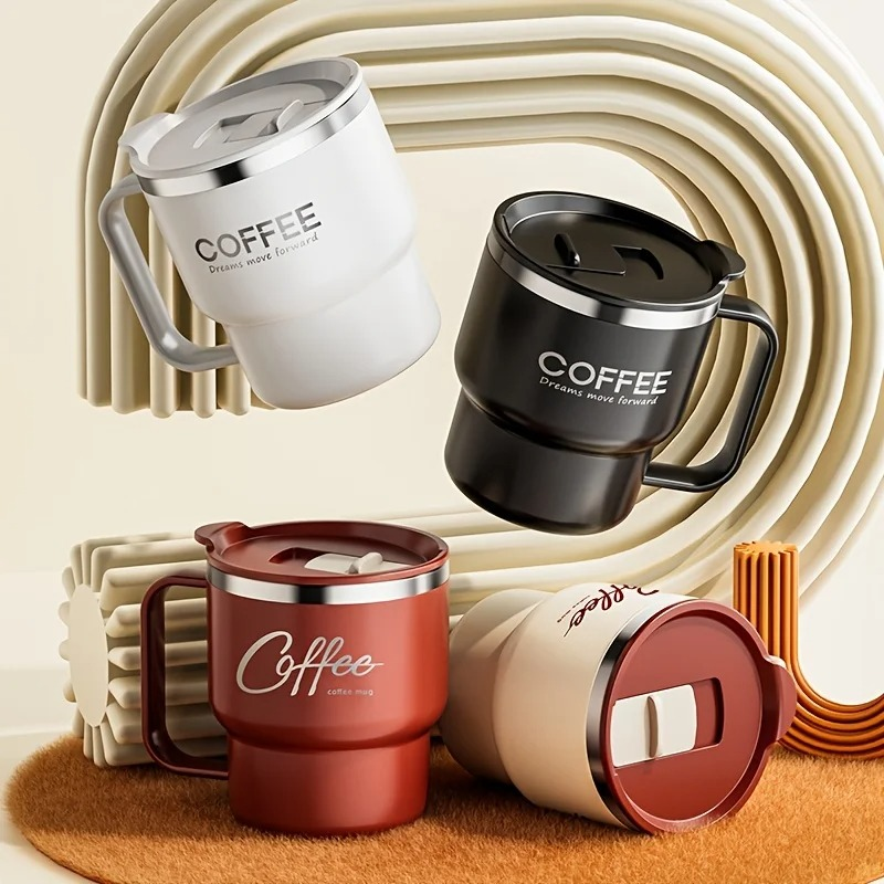 304 Stainless Steel 400ml Insulated Coffee Mug – Double Wall Leakproof Travel Cup thumbnail 5