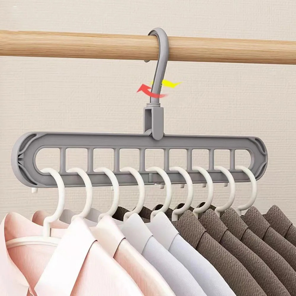 3PCS Foldable Clothes Hanger Set | Space-Saving Rotating Wardrobe Organizer thumbnail 9