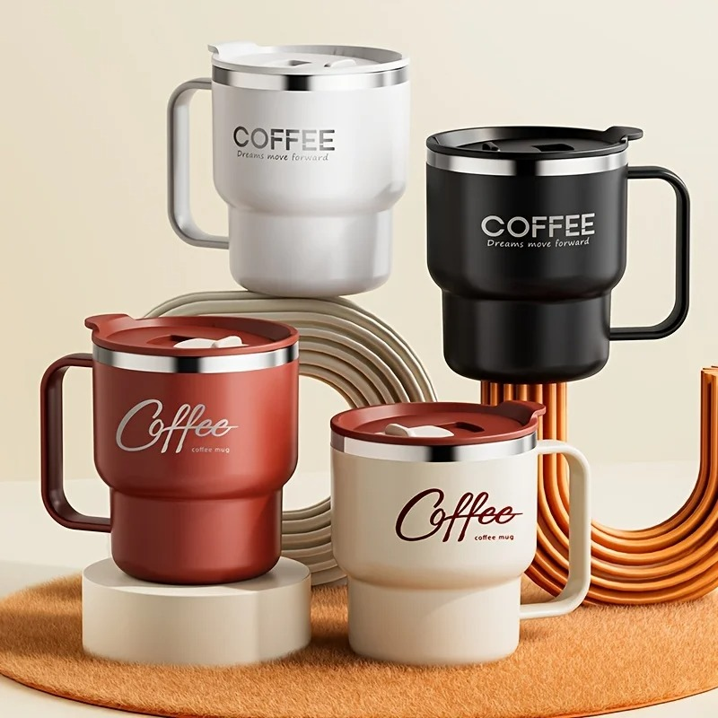 304 Stainless Steel 400ml Insulated Coffee Mug – Double Wall Leakproof Travel Cup thumbnail 4