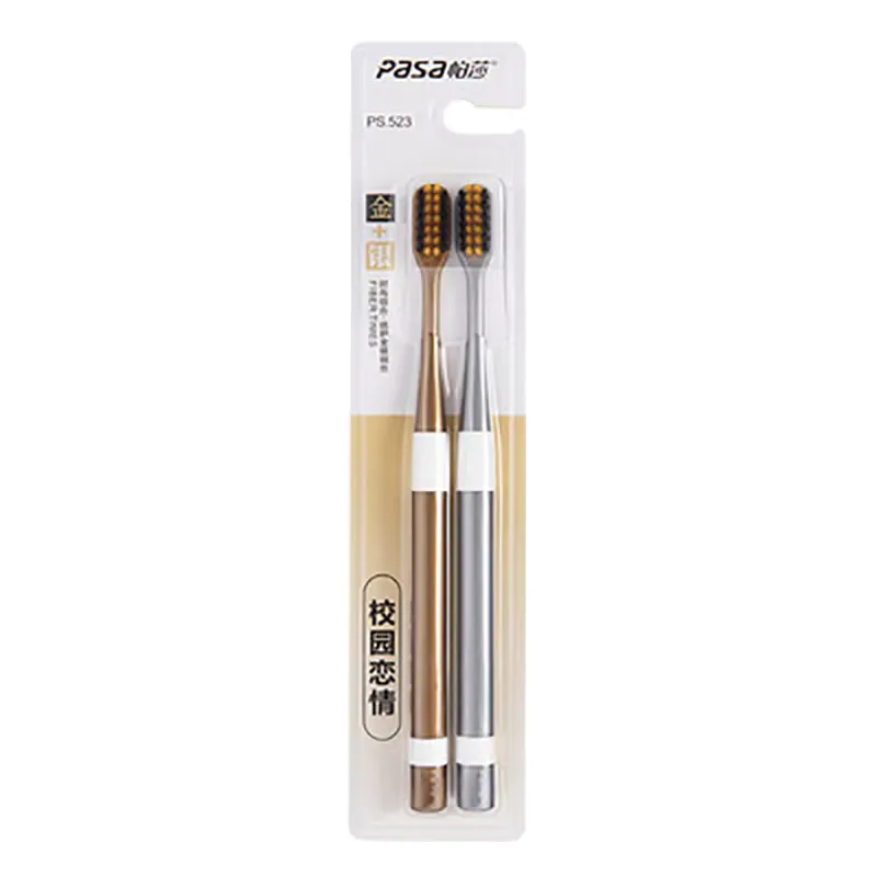 2 Pcs/Set Bamboo Charcoal Toothbrush Adult Couples Family Tooth Brush