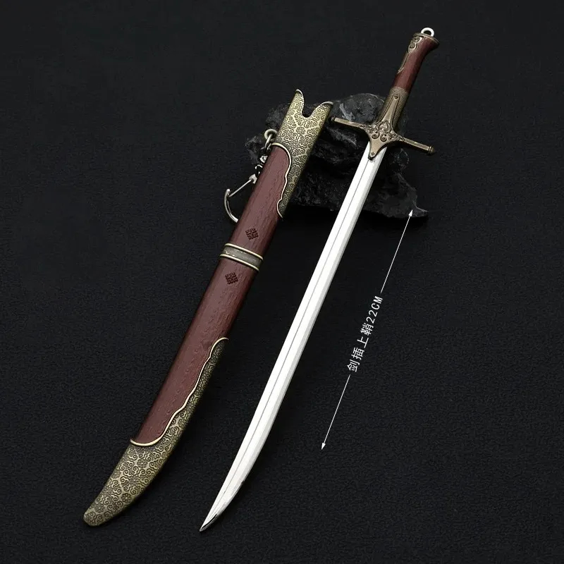 22cm Iris Sword Keychain TW3 Game Peripherals Geralt Aerondight Sword Craft Gifts Toy thumbnail 4