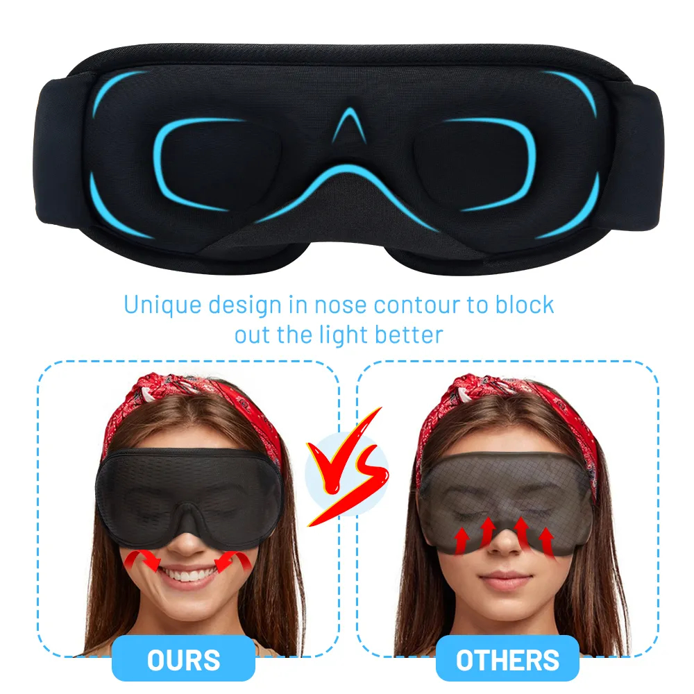 3D Sleeping Eye Mask Eyeshade Night Breathable Slaapmasker thumbnail 4