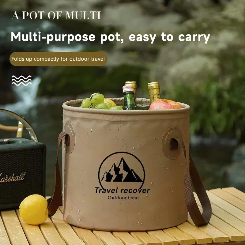 20L Car Folding Bucket Waterproof Foldable Sink Portable Travel Foldable Basin Camping Hiking Fishing Storage Bucket thumbnail 4
